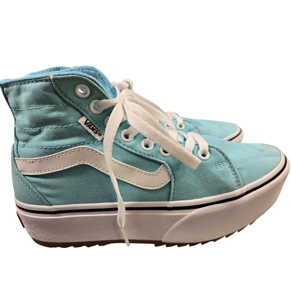 Vans Sk8-Hi Stacked Aqua Blue Platform High Top Sneakers Womens 7 VN0A4BTWA0S - Picture 3 of 10